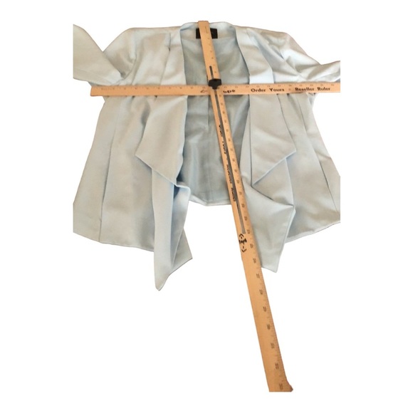 Love Tree size large light blue waterfall open front jacket - Picture 12 of 15